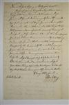 (AMERICAN REVOLUTION--NEW YORK.) Elting, Peter. Letter to Benedict Arnold''s aide, written just after the treason became known.